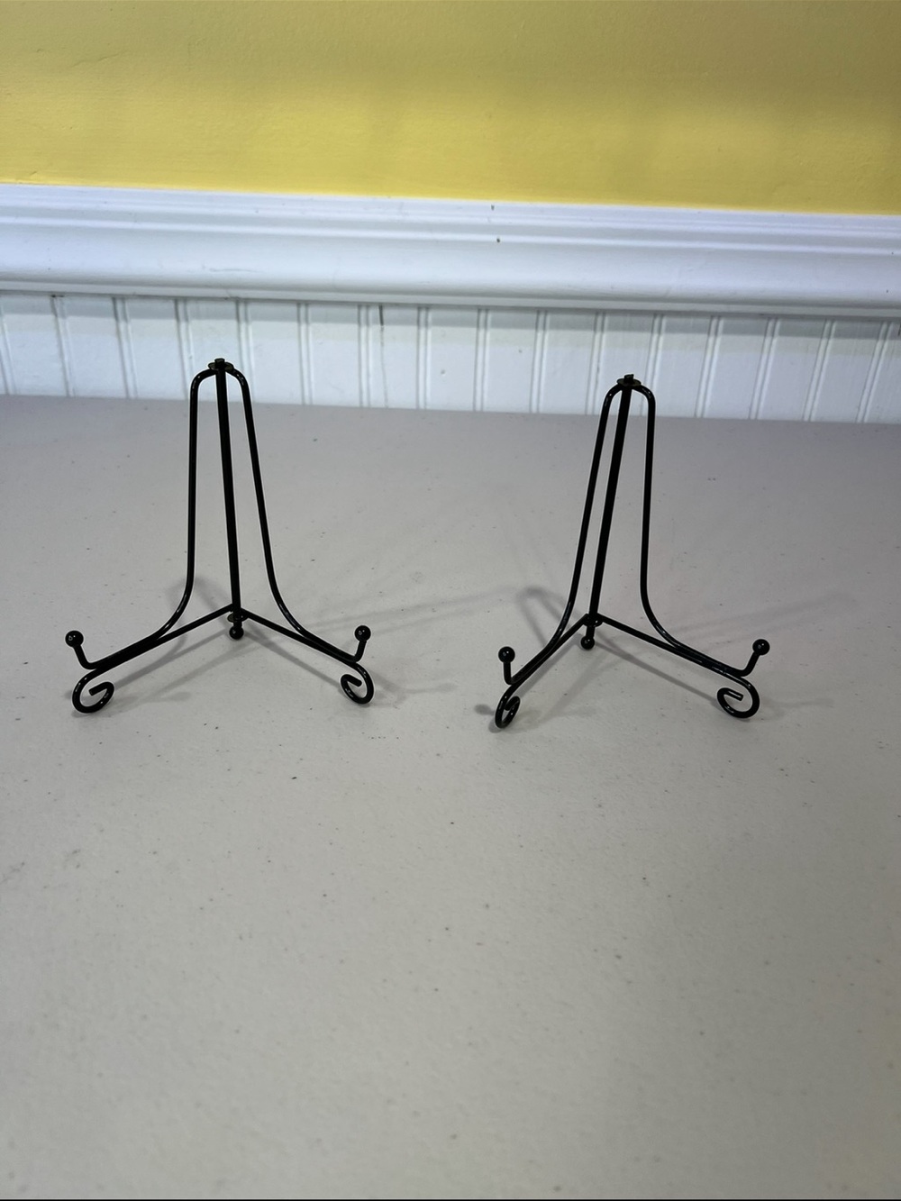 Black Metal Display Easel Stands - Pair